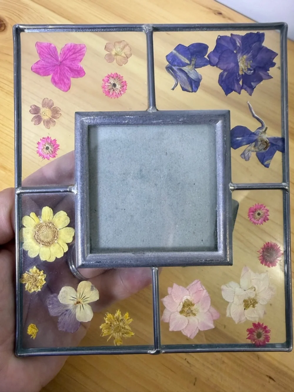 Vintage Carr Pressed Flower Picture‎ Frame Glass Small
